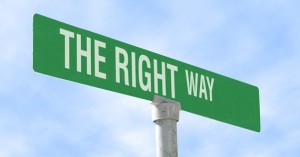 the right way sign