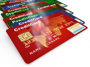 Long line of no name credit cards