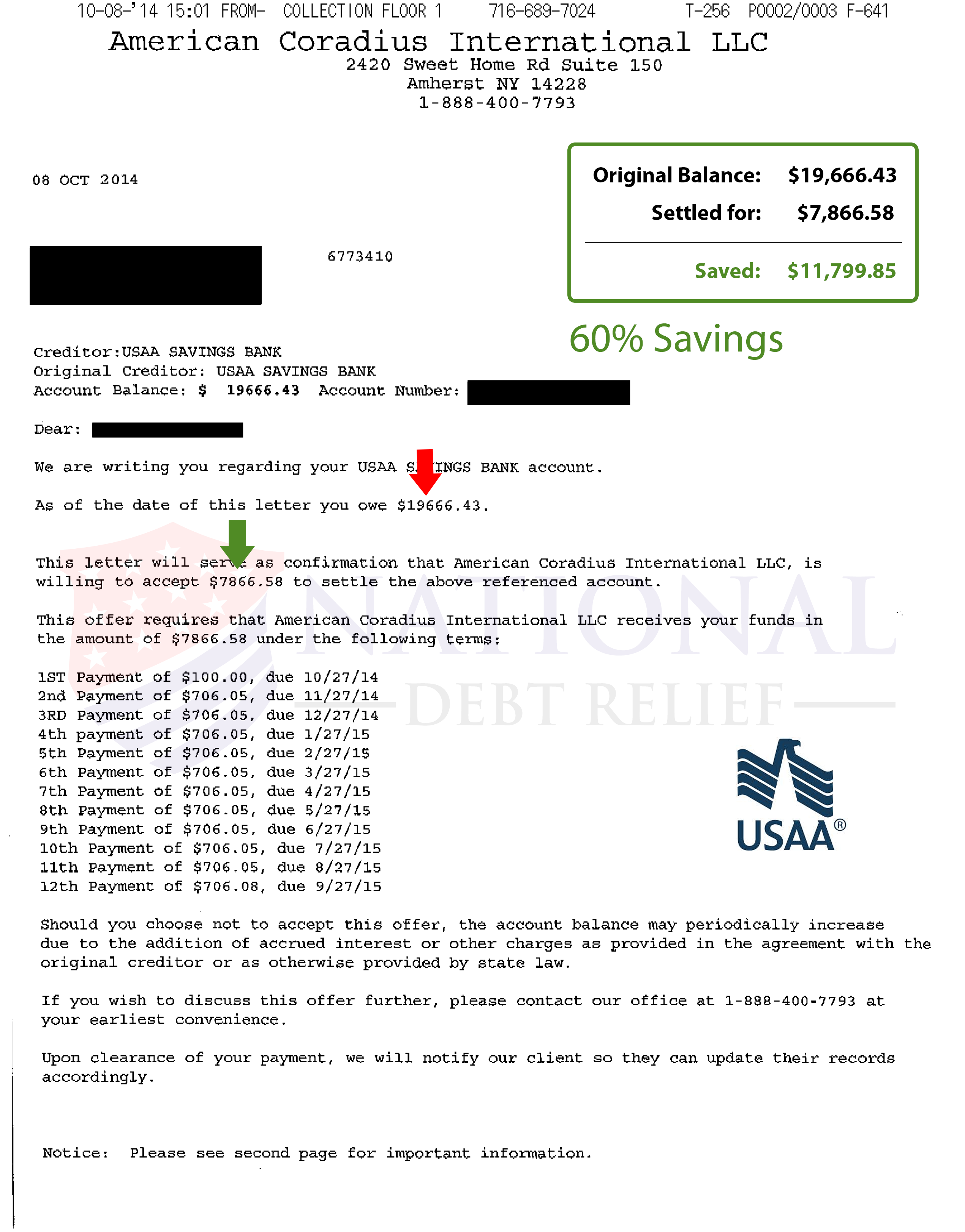 Debt Forgiveness Letter Sample from www.nationaldebtrelief.com