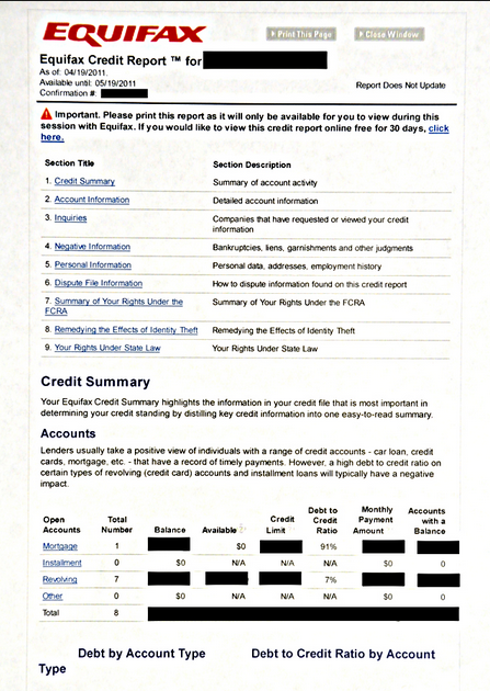 Equifax Rebate