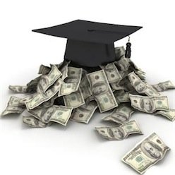 Graduation cap with money