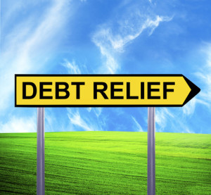 debt relief sign