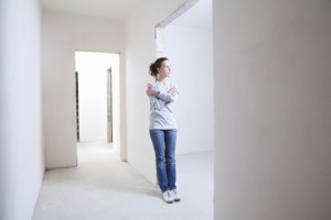 woman alone in a house