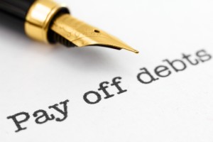 pay off debt text