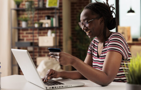 Woman paying off debt while unemployed