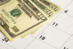 money and calendar