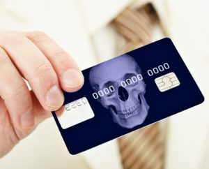credit card with skull