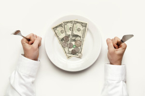 money on a plate