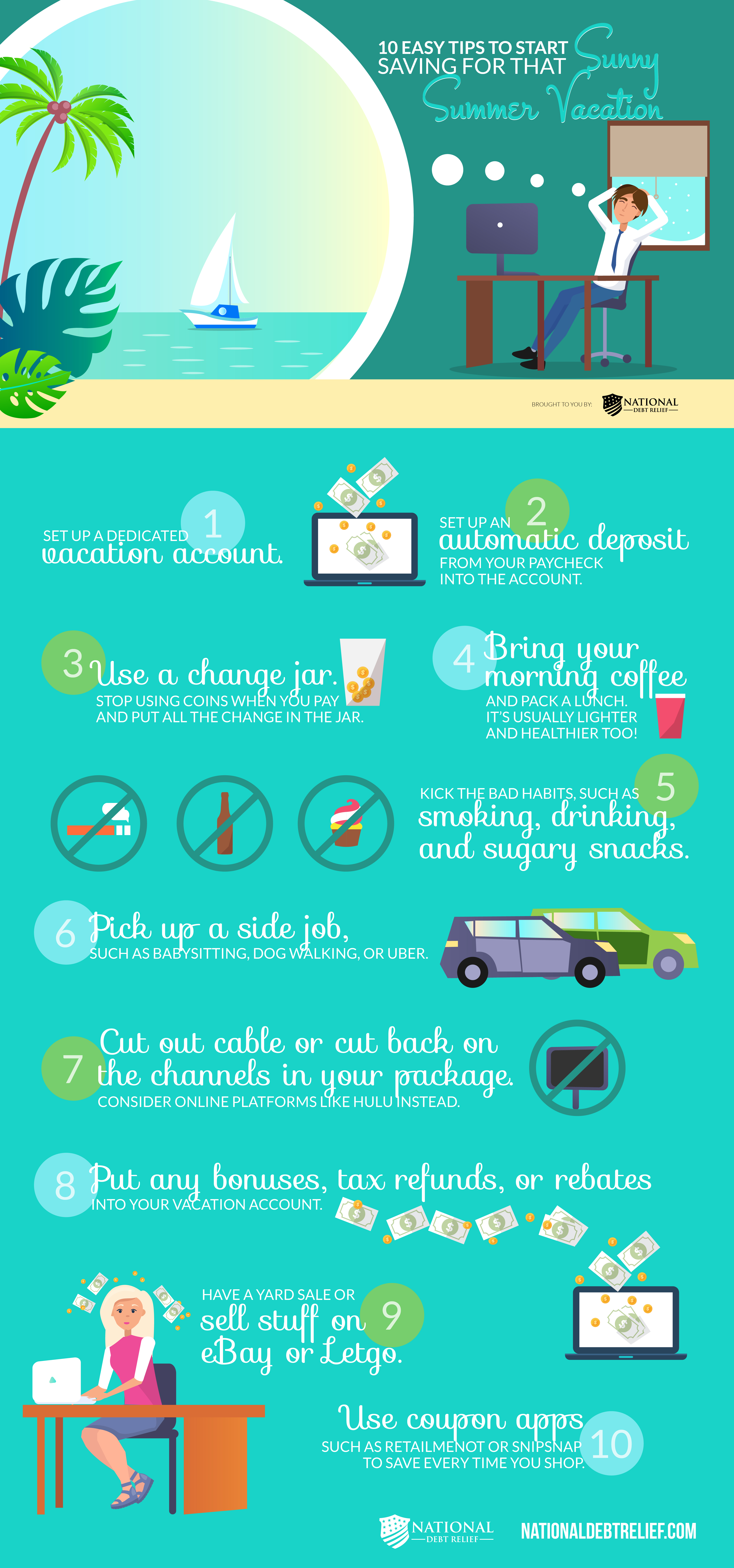 save summer vacation infographic