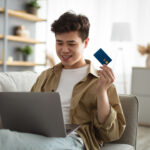 man maxing out credit card