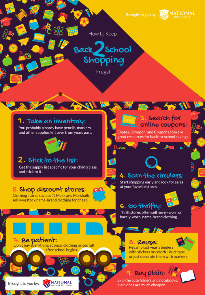 back to school shopping infographic