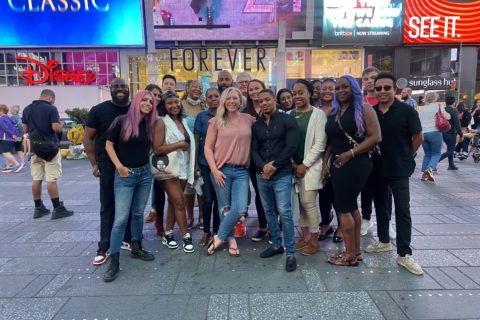 Lindsay and National Debt Relief team in Times Square