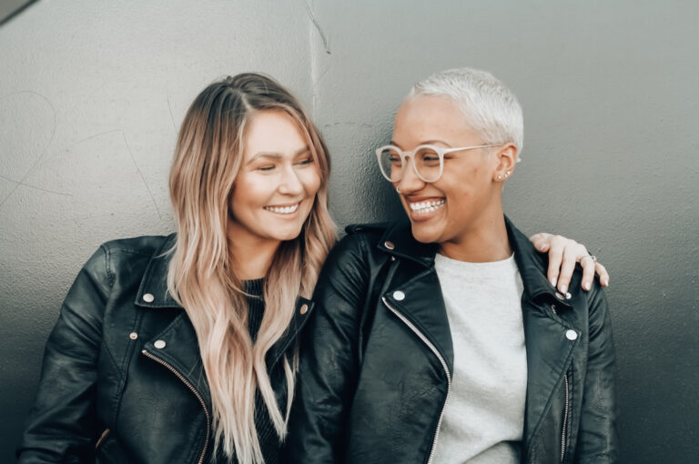 Happy clients smiling together