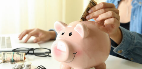 Concept of finance and economy with piggy bank